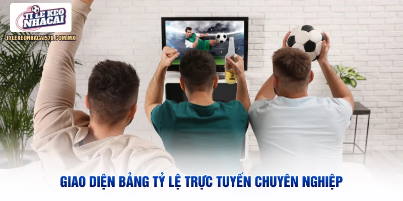 Giao diện bảng tỷ lệ trực tuyến chuyên nghiệp